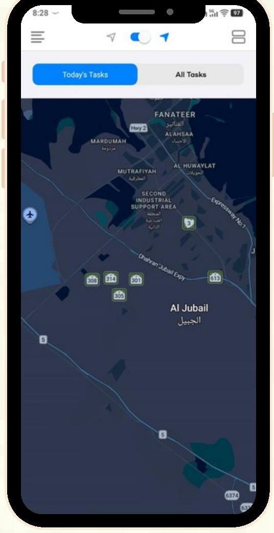Rider live map tracking screen