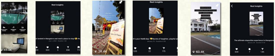 Reel performance insights strip