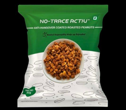 No-Trace Activ anti-hangover roasted peanuts product packaging